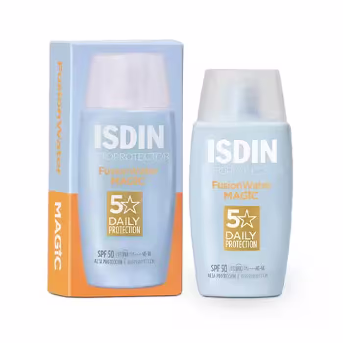 ضد آفتاب ایزدین مجیک بیرنگ فیوژن واتر SPF50 مدل MAGIC حجم 50 میل