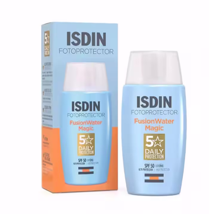 ضد آفتاب بی رنگ فیوژن واتر، برند مجیک ایزدین، SPF50