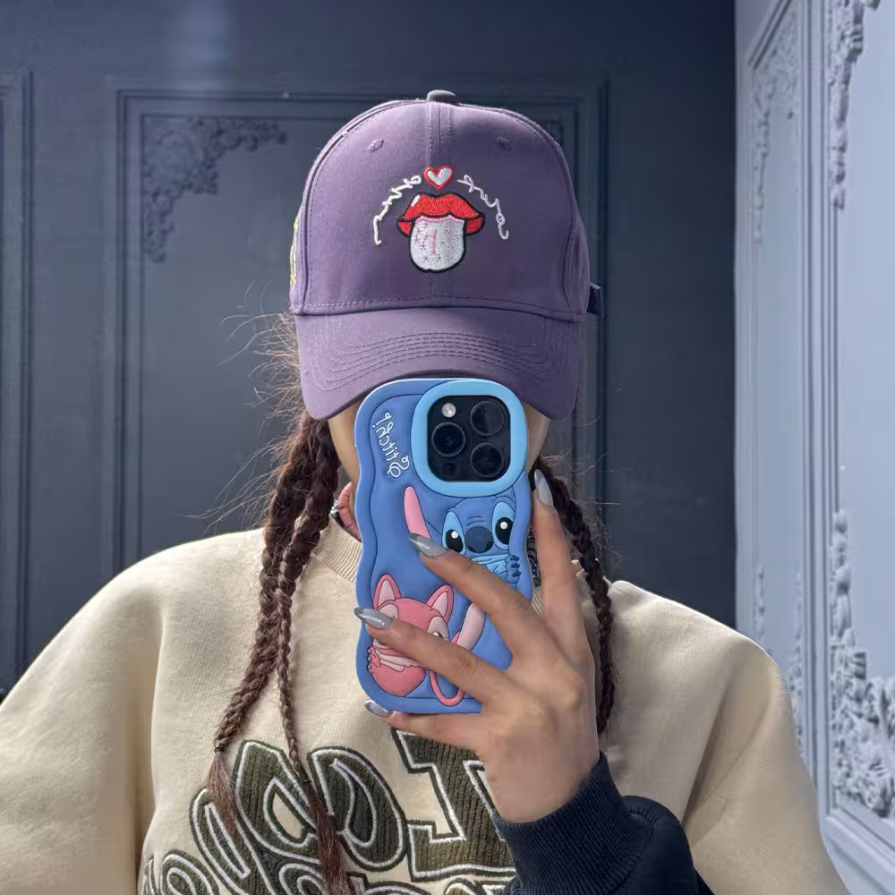 کلاه بیسبالی طرح دار بنفش