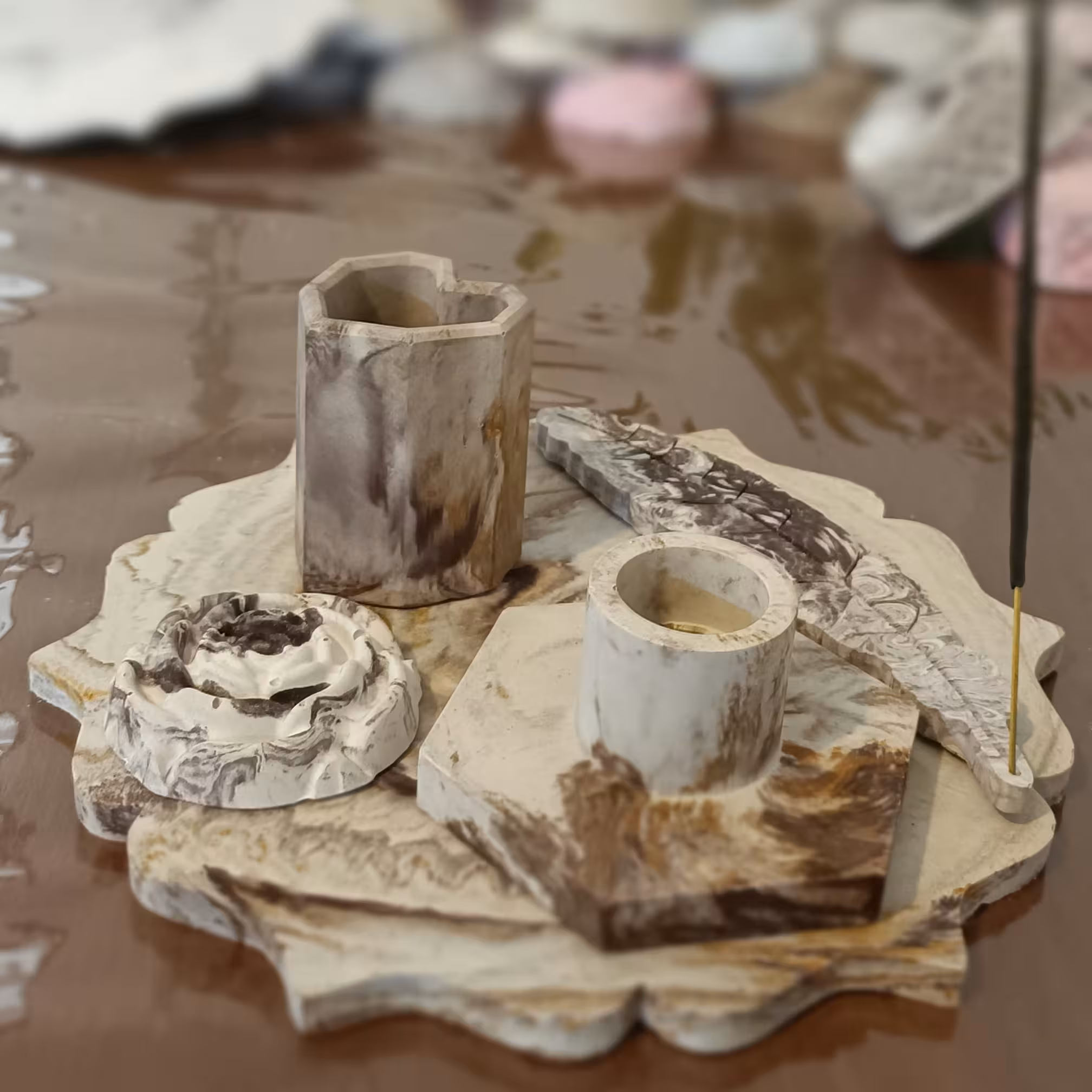 ست پنج تیکه دکوری و تزئینی لاکچری و بسیار زیبا