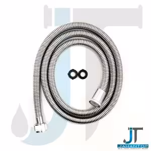 شیلنگ دوش فنری ریز بافت مهره پلاستیک رنگ کروم