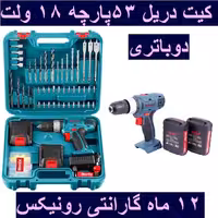 دریل چکشی 53 پارچه 18 ولت دوباتری رونیکس مدل RS-8019 با کارت گارانتی