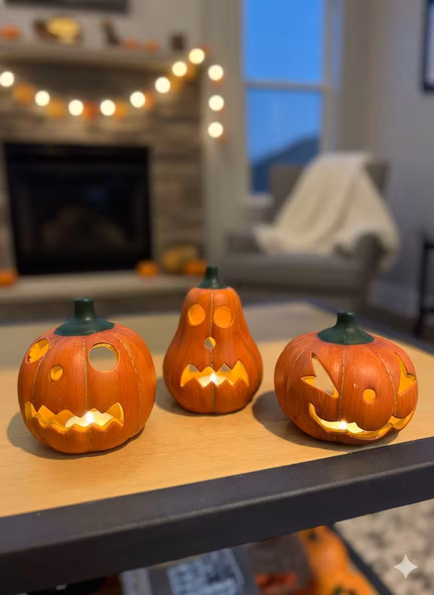 جاشمعی وارمر کدو سرامیکی 3 تیکه