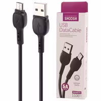 کابل میکرو یو اس بی فست شارژ 5 آمپر شوش مدل SH407A طول 1.1 متر