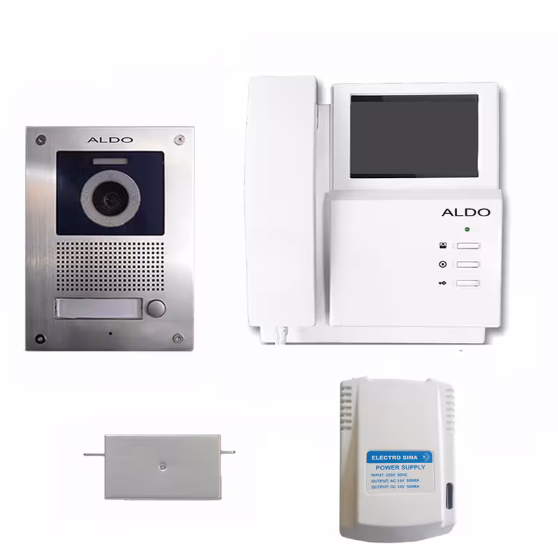 آیفون تصویری آلدو مدل 412V1 مجموعه 4 عددی | چاوه