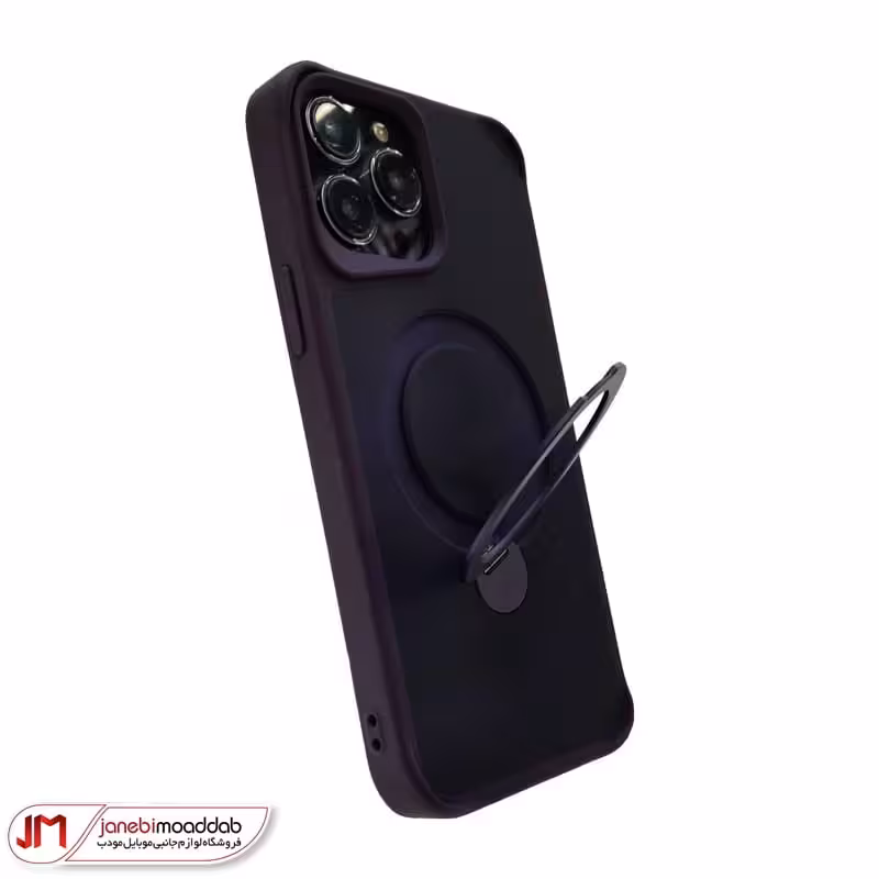 قاب استند دار آیفون 14 پرو مدل پشت مات مگ سیف دار