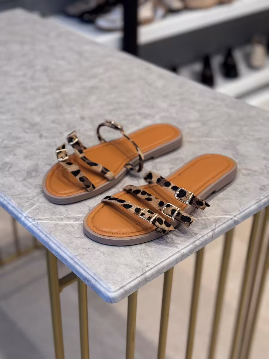 صندل زنانه طبی کد ss189 رنگ پلنگی سایز 39