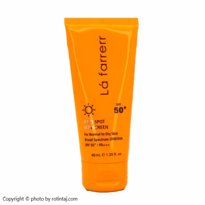 ضد آفتاب و ضد لک بی رنگ SPF50 پوست خشک و معمولی لافارر
