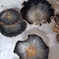 ست سرویس پذیرایی 5تکه رزینی طرح ستاره دریایی