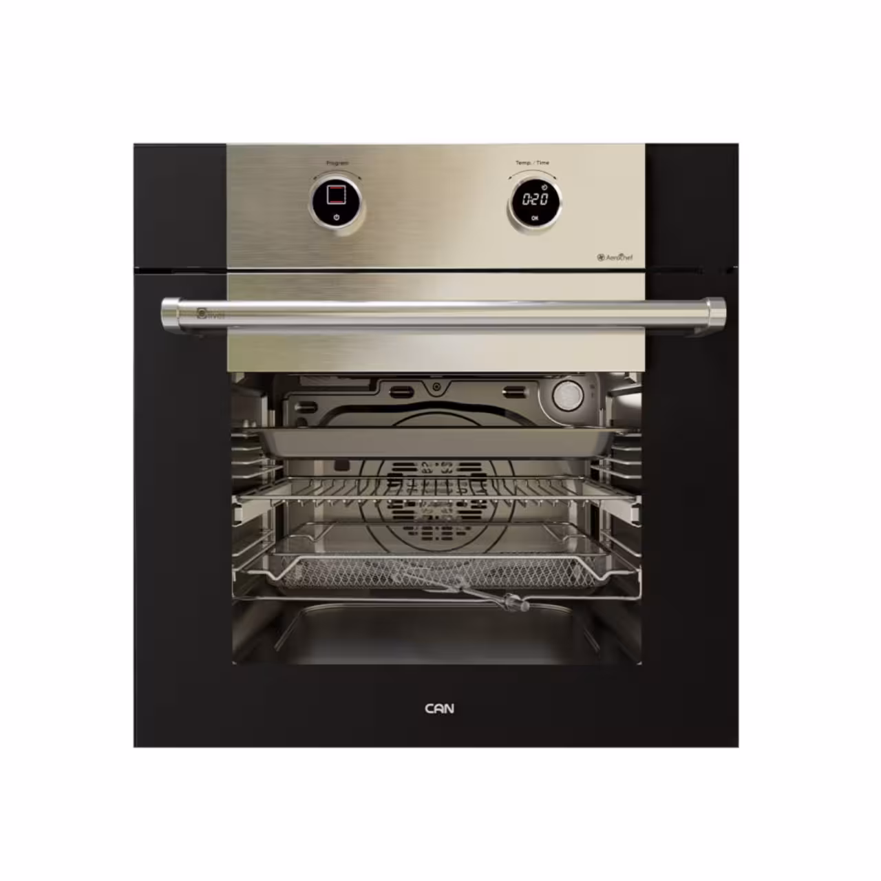 فر توکار برقی کن مدل اولیور Oliver-M مشکی استیل