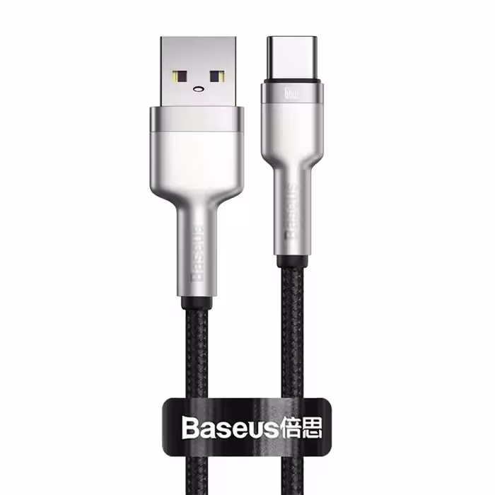 کابل یو اس بی به تایپ سی 66 وات 6 آمپر فست شارژ بیسوس Baseus Cafule Series 66W 6A USB-A To USB-C طول 1 متر