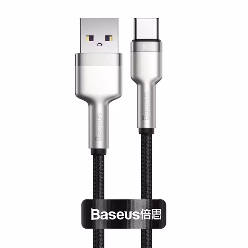 کابل یو اس بی به تایپ سی 66 وات 6 آمپر فست شارژ بیسوس Baseus Cafule Series 66W 6A USB-A To USB-C طول 1 متر