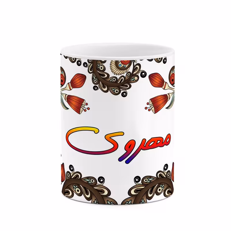 ماگ   اسم مهروی  سنتی گل و بته کد mgh47782