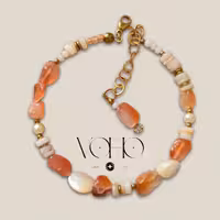 دستبند سنگی وَشا•زیوری به رنگ دِل