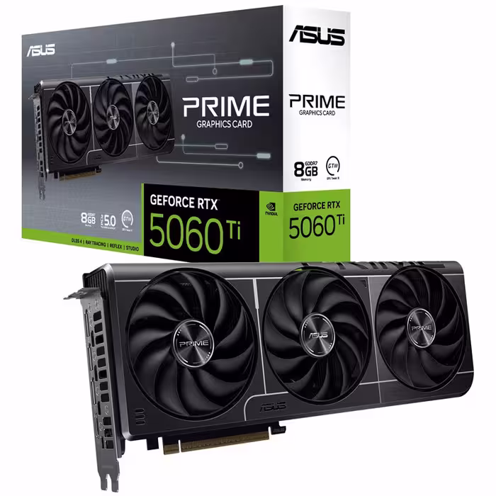 کارت گرافیک ایسوس مدل Prime GeForce RTX 5060 Ti با ظرفیت 8 گیگابایت GDDR7