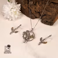 نیم ست نقره طرح فرشته 14753