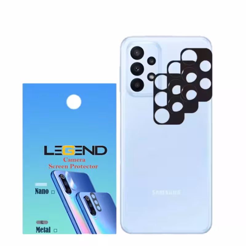 محافظ لنز دوربین قابدار مدل LEGEND مناسب موبایل Galaxy A23 بسته 3 عددی
