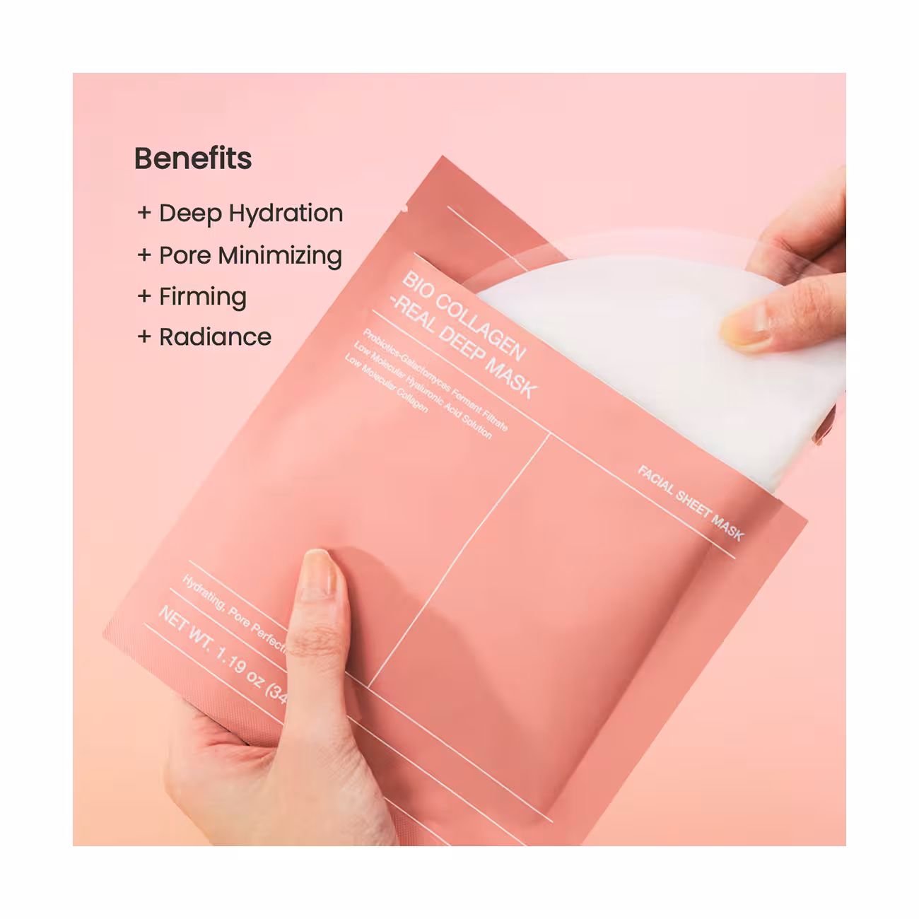 ماسک صورت ورقه ای بایودنس مدل Bio-Collagen Real Deep Mask