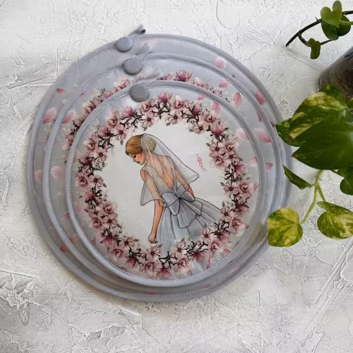 ست 3تایی دمکنی مخمل حنانه - طرح 66