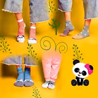 جوراب نیم ساق بچگانه مدا گربه پاندا