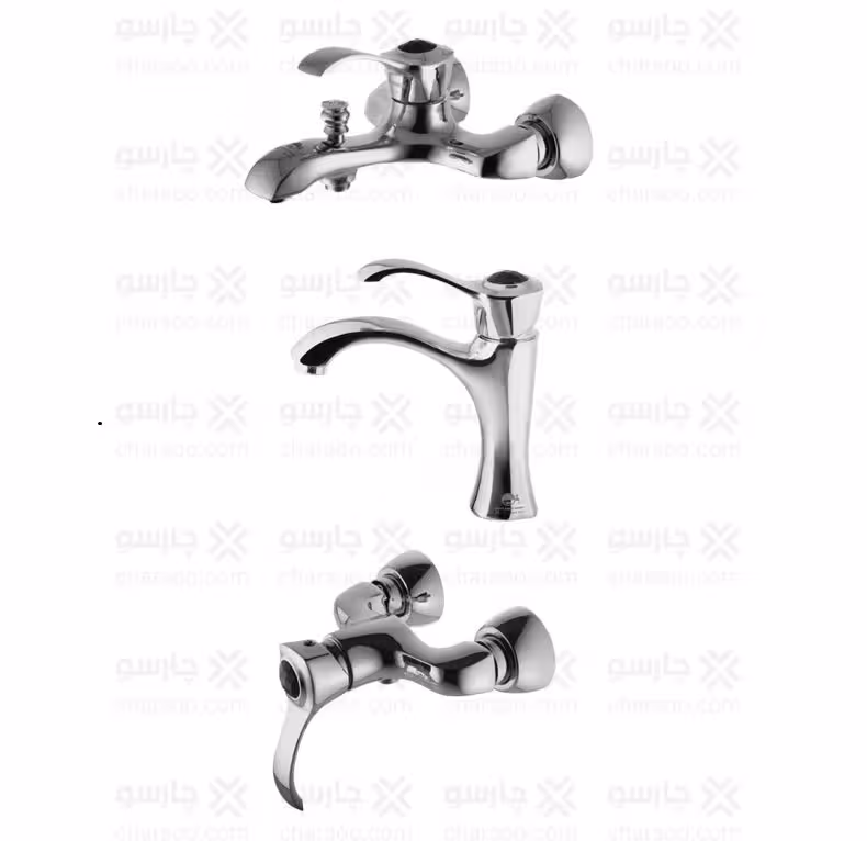 ست سه تکه شیرآلات درخشان مدل رزکات