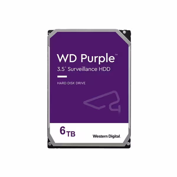 هارد اینترنال 35 اینچ وسترن دیجیتال بنفش مدل Purple ظرفیت 6 ترابایت original