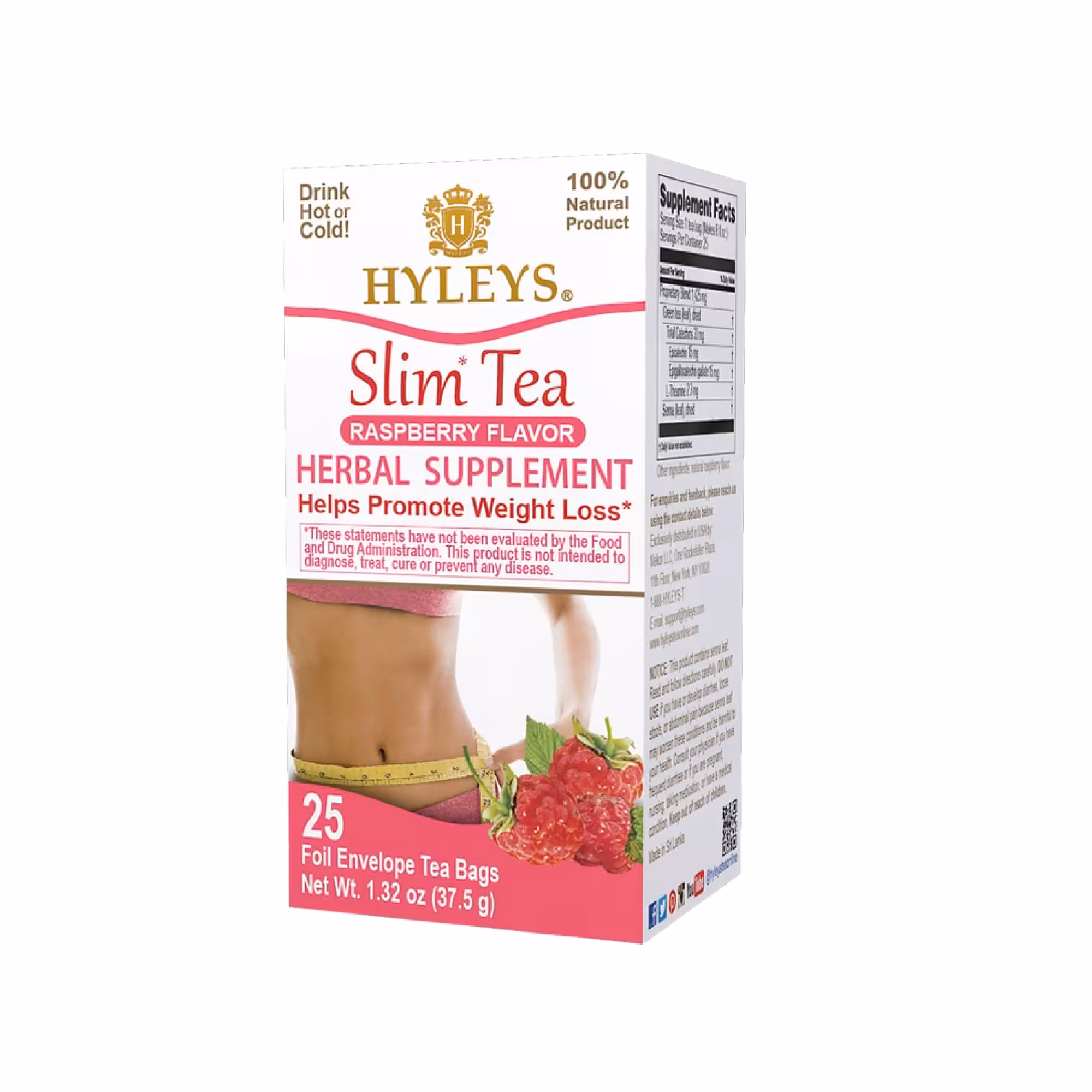 چای لاغری هایلیز Hyleys با طعم توت فرنگی بسته 25 عددی