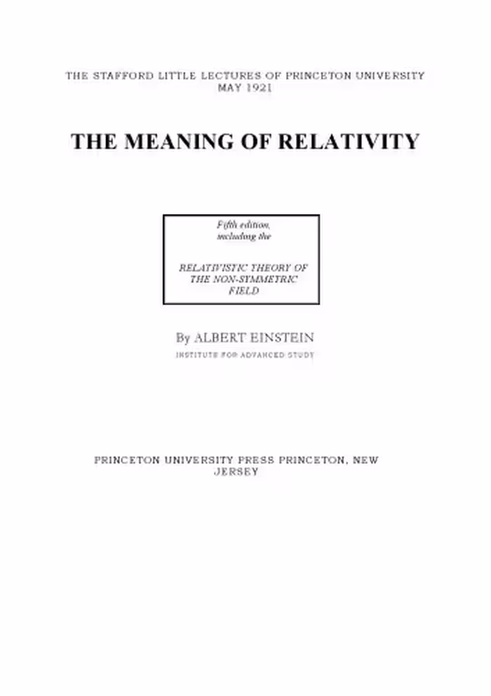 خرید و دانلود نسخه کامل کتاب The meaning of relativity