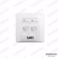 فیس پلیت 45 درجه دو پورت 86*86 کی نت پلاس KP-N1141