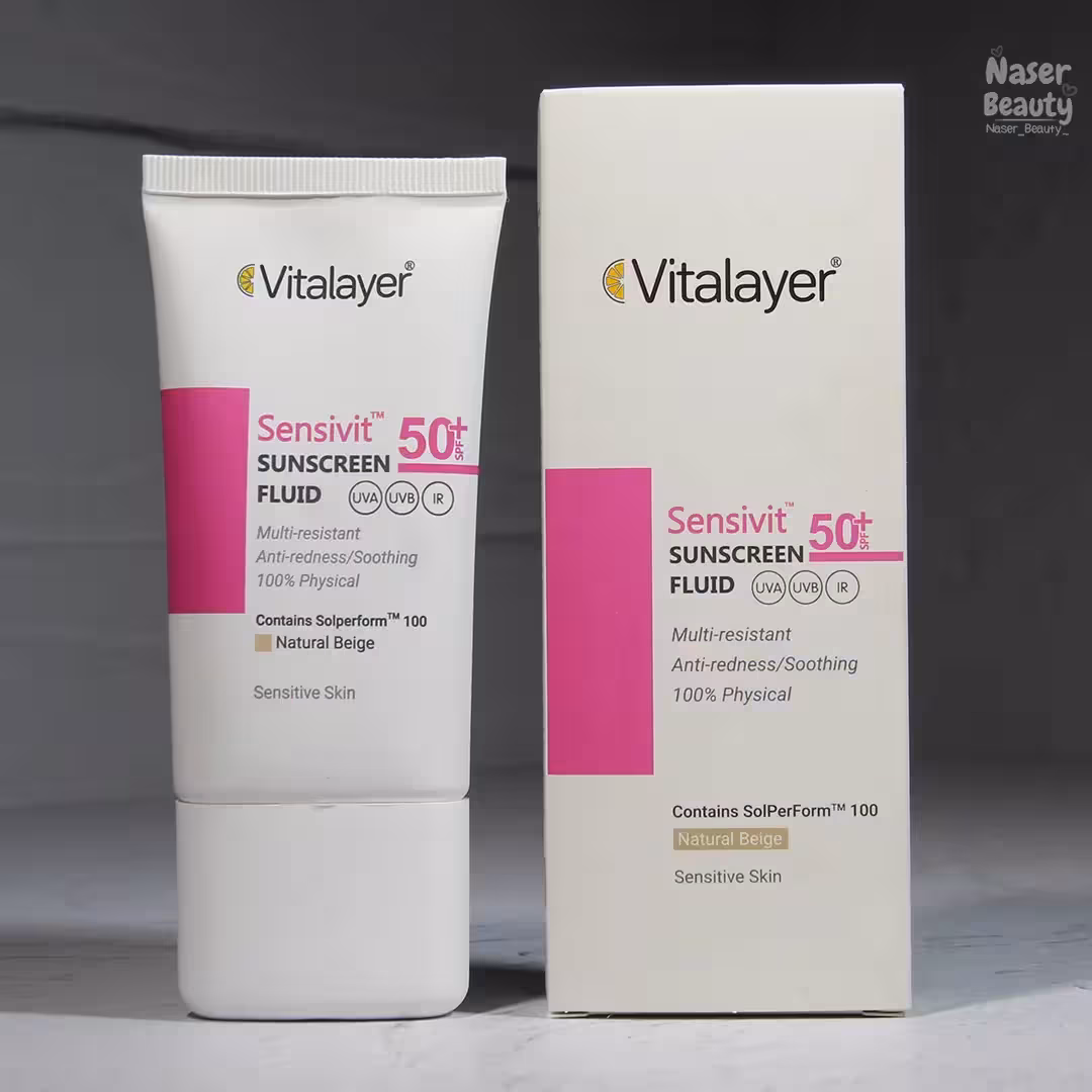 فلوئید ضد آفتاب رنگی ویتالیر SPF 50 مدل سنسی ویت