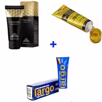 پک 3تایی ژل تاخیری و حجم دهنده آقایان(تیتان طلایی مکس من طلایی کرم لارگو)اورجینال