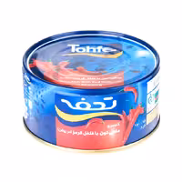 کنسرو تون ماهی با فلفل قرمز در روغن تحفه 180 گرمی
