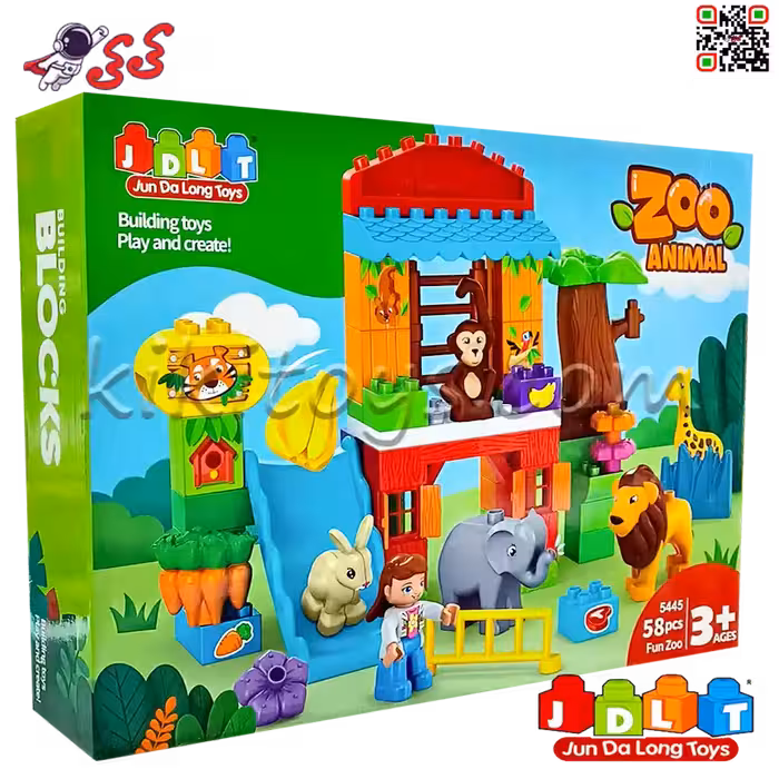 لگو دوپلو باغ وحش حیوانات اسباب بازی کودک قطعه درشت JDLT 5445