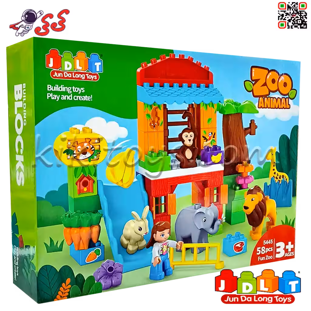 لگو دوپلو باغ وحش حیوانات اسباب بازی کودک قطعه درشت JDLT 5445