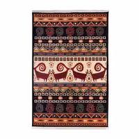 گبه ماشینی دنیای فرش کد 807 زمینه سرمه ای