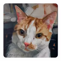 مگنت طرح نقاشی گربه کدwmg1394