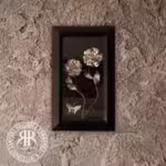 تابلو گل نقره 2 شاخه کوچک  h0053