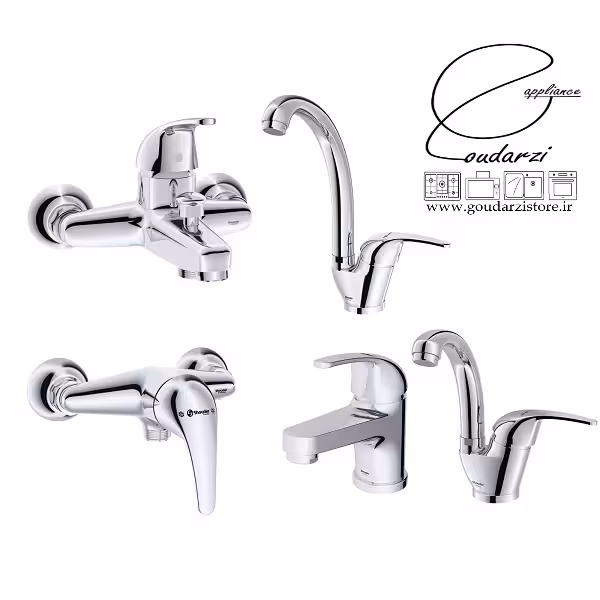 ست شیرالات شودر مدل اطلس کروم