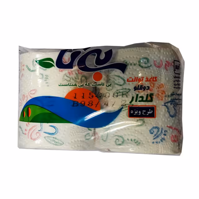 دستمال توالت 2 قلو بی تا مدل گلدار