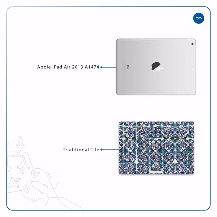 برچسب پوششی ماهوت مدل Iran-Tile1 مناسب برای تبلت اپل iPad Air 2013 A1474