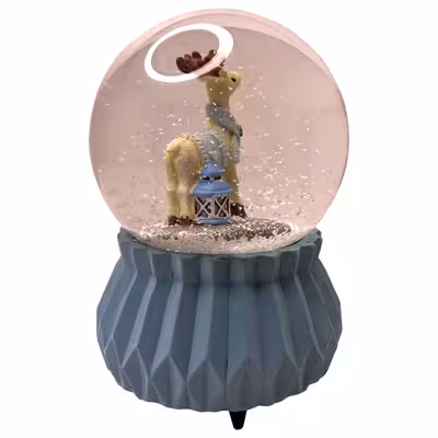 گوی موزیکال مدل کوکی کریسمس طرح گوزن و فانوس کد KA5852-43