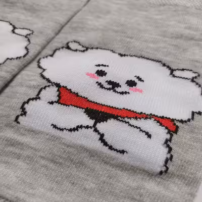 جوراب مدل بدون ساق طرح گوسفند کوچولو کد j61