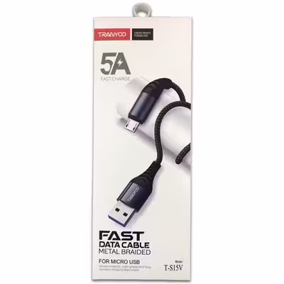کابل تبدیل USB به MicroUSB ترانیو مدل T-S15V طول 1 متر
