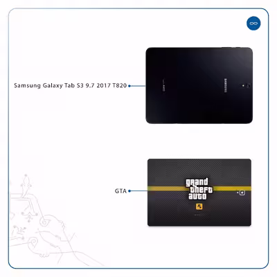 برچسب پوششی ماهوت مدل Gta-Game مناسب برای تبلت سامسونگ Galaxy Tab S3 9.7 2017 T820
