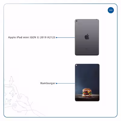 برچسب پوششی ماهوت مدل Hamburger مناسب برای تبلت اپل iPad mini (GEN 5) 2019 A2125