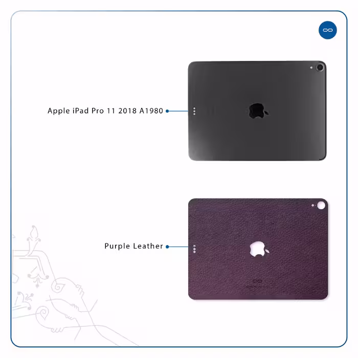 برچسب پوششی ماهوت مدل Purple-Leather مناسب برای تبلت اپل iPad Pro 11 2018 A1980