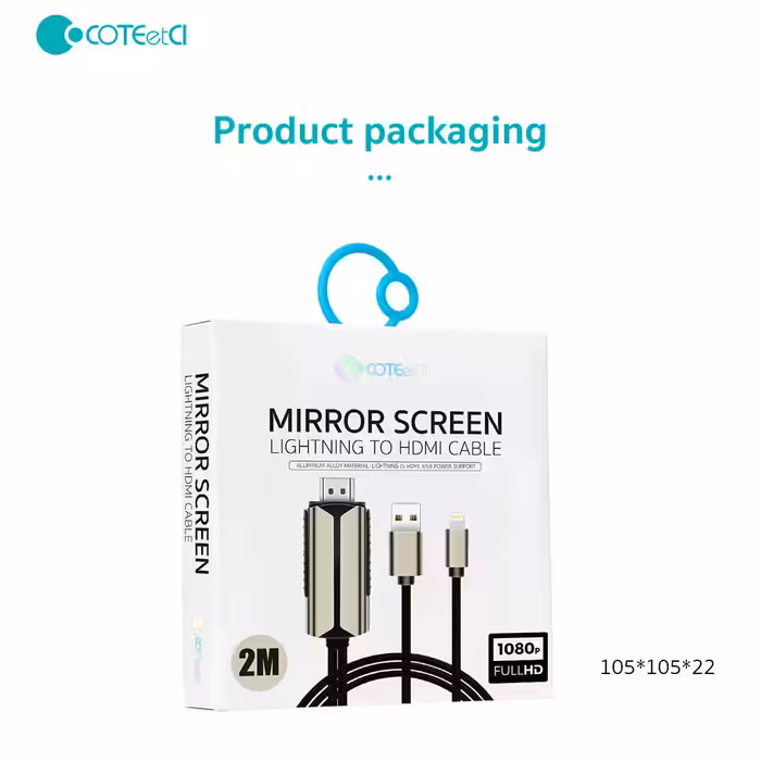 کابل تبدیل HDMI به لایتنینگ/USB کوتتسی مدل 33022 طول 2 متر