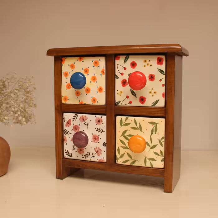 جاادویه 4 پارچه مدل چوبی و سرامیکی کد 04-01