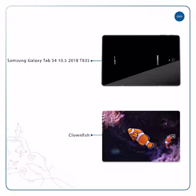 برچسب پوششی ماهوت مدل Clownfish مناسب برای تبلت سامسونگ Galaxy Tab S4 10.5 2018 T835