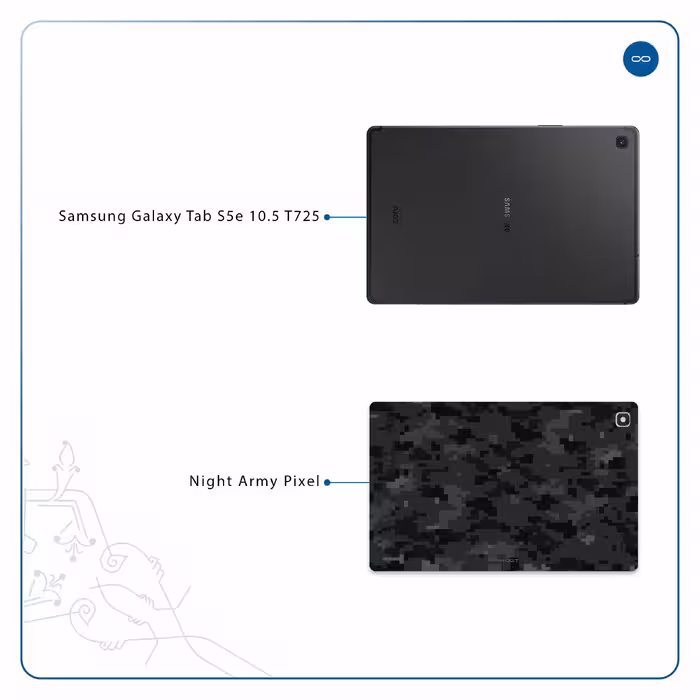 برچسب پوششی ماهوت مدل Night-Army-Pixel مناسب برای تبلت سامسونگ Galaxy Tab S5e 10.5 2019 T725